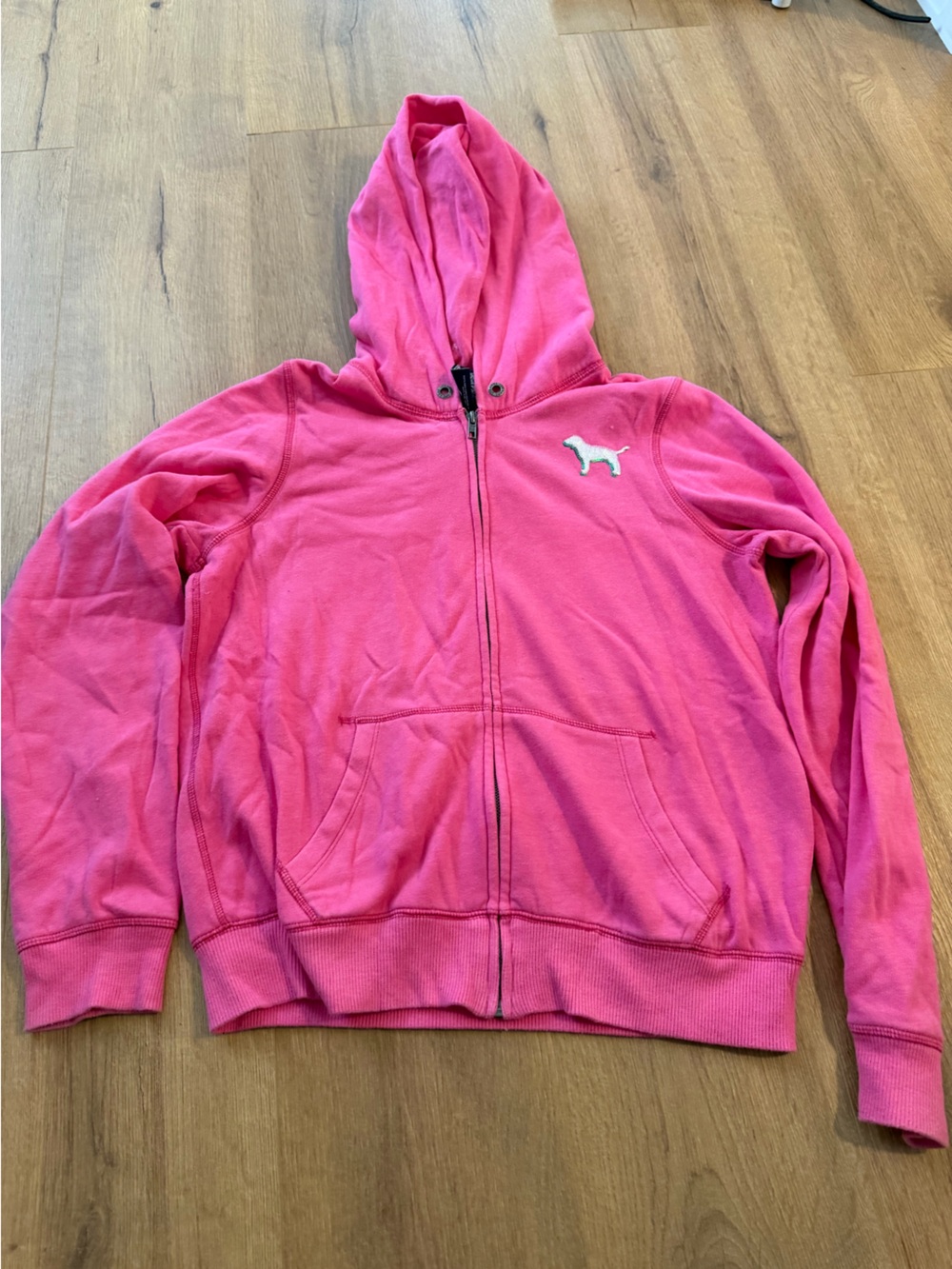 PINK Zip-Up Hoodie with PINK Logo